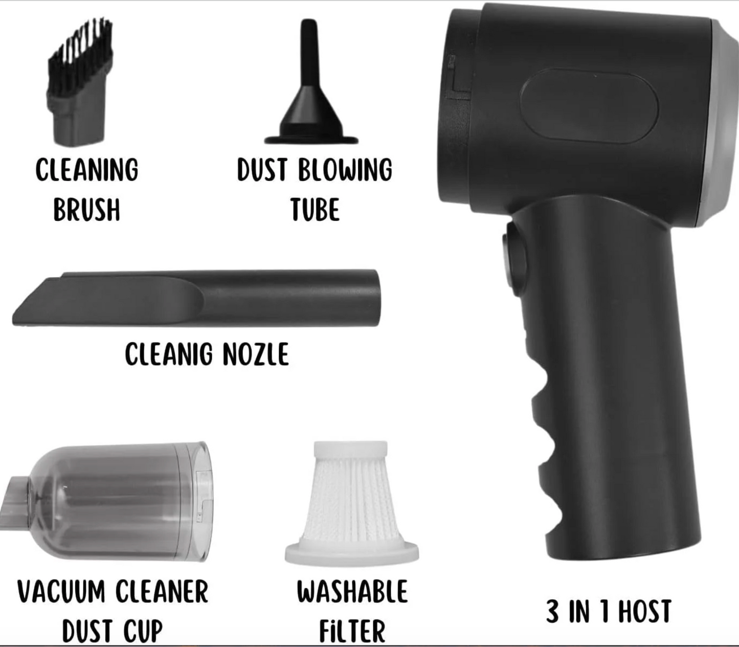 المكنسة المحمولة للشفط والطرد